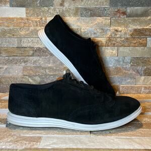 Cole Haan Grand Misha Black Suede Wingtip Oxford Shoes Women’s Size 9.5